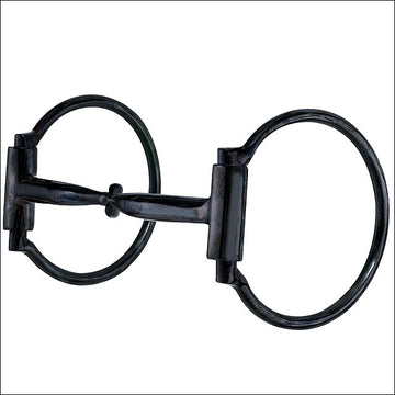 Hilason Black Steel Horse Dee Bit 5 Inch Snaffle Mouth